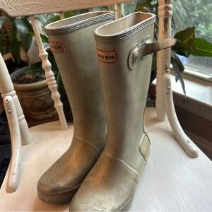 Hunter Original Kids Gloss Silver Rain Boots